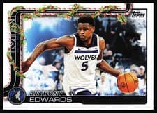2025-26 Topps Holiday SSP Back Variations Anthony Edwards #SSB-AE card
