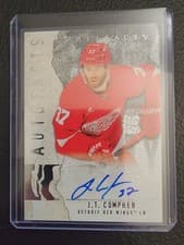 J.T. Compher 2025-26 Upper Deck Artifacts Autofacts card