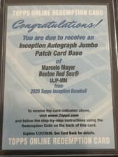 2025 Topps Inception Inception Autograph Jumbo Patch Marcelo Mayer #IAJP-MM card