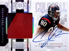 2025 Panini National Treasures Colossal Signatures Andre Johnson #25 card