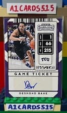 Desmond Bane 2020 Panini Contenders Draft Picks card