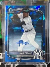 2025 Bowman Chrome Sapphire Edition Prospect Autographs Mani Cedeno #CPSA-MCE card
