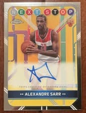 2024-25 Topps Chrome Next Stop Signatures Alexandre Sarr #NSS-AS card