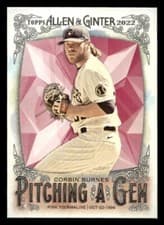Corbin Burnes 2022 Topps Allen & Ginter Pitching a Gem card