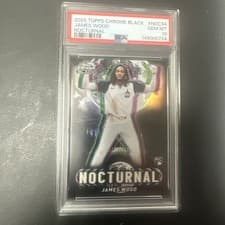 2025 Topps Chrome Black Nocturnal James Wood #NOC-34 card