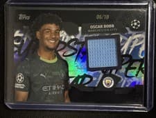 2025-26 Topps UEFA Club Competitions Topps Superstar Relics Oscar Bobb #TSR-OB card