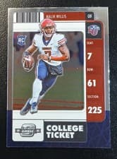 Malik Willis 2022 Panini Chronicles Draft Picks Contenders Optic card