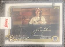 2025 Topps Update Real One Golden Mirror Autographs Christian Yelich #49 card