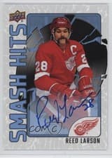 2025-26 Upper Deck Detroit Red Wings Centennial Smash Hits Auto Reed Larson #SH-7 card