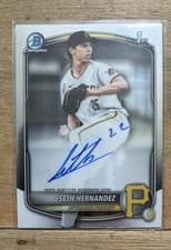 2025 Bowman Draft Chrome Prospect Autographs Seth Hernandez #CPA-SH