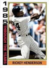 2025 Topps Heritage Through the Years Rickey Henderson #TTY-8 card