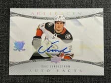 2024-25 Upper Deck Artifacts Autograph Facts Isac Lundestrom #AF-IL card