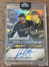 2025 Topps Chrome Black Super Futures Autographs Paul Skenes #FSA-PS card