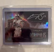 2025 Bowman University Chrome Acropolis Autographs Carson Beck #AA-CB card