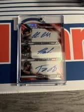 2024 Bowman's Best Triple Autographs Jordan Lawlar / Tommy Troy / Corbin Carroll #TA-CLT card
