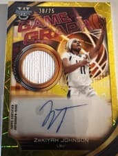 2025-26 Bowman University Best Game Graphs Zakiyah Johnson #GG-ZJ card