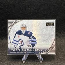 2025-26 O-Pee-Chee Platinum Path to Victory Connor Hellebuyck #PV-18 card