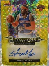 2025-26 Finest Electrifying Signatures Carmelo Anthony #ESG-CA card