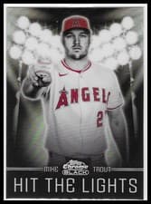 2025 Topps Chrome Black Hit the Lights Mike Trout #HTL-1