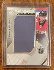 Jonathan Huberdeau 2021 SP Game Used NHL Stanley Cup Playoffs Banner Year Relics card