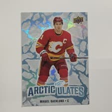 2024-25 Upper Deck Ice Arcticulates Mikael Backlund #AT-5 card