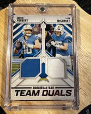 2025 Panini Rookies & Stars Team Duals Justin Herbert / Ladd McConkey #TD-LAC