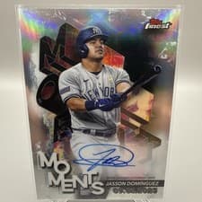 Jasson Dominguez 2024 Topps Finest Moments Autograph card