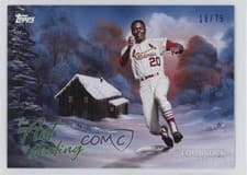 2025 Topps X Bob Ross: The Joy of Baseball Art of Stealing Lou Brock #AOS-3 card