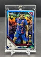 Pedri 2021 Topps Chrome UEFA Champions League card