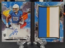 Ladd McConkey 2024 Topps Inception Genesis Auto Relic Book card