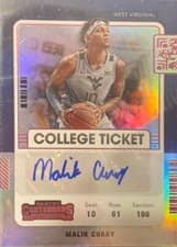 Malik Curry 2022 Panini Chronicles Draft Picks Contenders College Ticket Autograph card