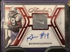 2025 Panini Flawless Signature Gloves Keyshawn Johnson #15 card