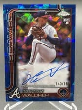 2025 Topps Chrome Sapphire Rookie Autographs Sapphire Hurston Waldrep #RA-HW