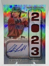 2025 Topps Sterling Awards Autographed Relics Corbin Carroll #SA-CC card