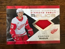 2025-26 Upper Deck Black Diamond Diamond Debut Relics Carter Mazur #DD-CM card