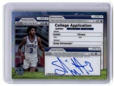 2024-25 Bowman University Chrome College Application Autographs Isaiah Evans #CAA-IE card