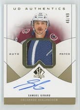 2024-25 SP Authentic UD Authentics Auto Patch Samuel Girard #UDAP-SG card