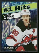 Jack Hughes 2024-25 Upper Deck Synergy #1 Hits card
