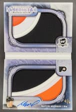 2024-25 Upper Deck The Cup Autographed Monumental Rookie Patch Booklets Matvei Michkov #AMRP-MM card