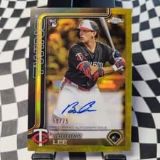 2025 Topps Gilded Collection Chrome Gold Autographs Brooks Lee #CGA-BL card