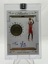 Trae Young 2020 Panini Flawless Finishes Autograph card