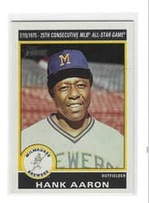 2025 Topps Heritage 1976 Retires Hank Aaron #76R-4 card