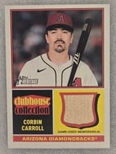 2025 Topps Heritage Clubhouse Collection Relics Corbin Carroll #CCR-CCA card