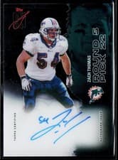 2025 Topps Signature Class Veterans Class Crystal Clear Autographs Zach Thomas #VCCCA-ZT card