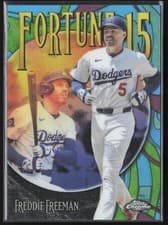 2025 Topps Chrome Update Fortune 15 Freddie Freeman #F15-13 card