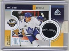 2024-25 SP Game Used 2023 Global Series Sweden Puck Relics Max Domi #GSP-MD card