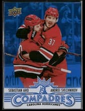 2025-26 Upper Deck Compadres Sebastian Aho / Andrei Svechnikov #CM-9 card