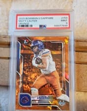 2025 Bowman University Chrome Sapphire Base Set Matt Lauter #159 card