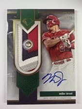 2024 Topps Diamond Icons Autographed Jumbo Patches Mike Trout #AJP-TRO card