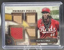 2025 Topps Museum Collection Single Player Primary Pieces Quad Relics Elly De La Cruz #SPPQ-ELLY card